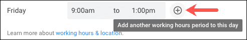 AddTimePeriod GoogleCalendarHoursLocation - Πώς να εμφανίσετε ώρες εργασίας &amp; την τοποθεσία σας