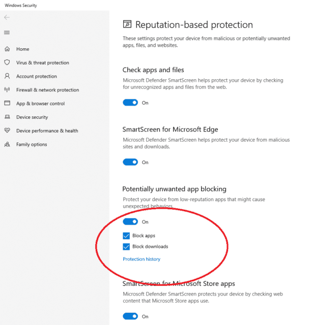 reputation based protection windows 10 609x640 - Windows 10: μπλοκάρουν torrents και mining apps εκ προεπιλογής