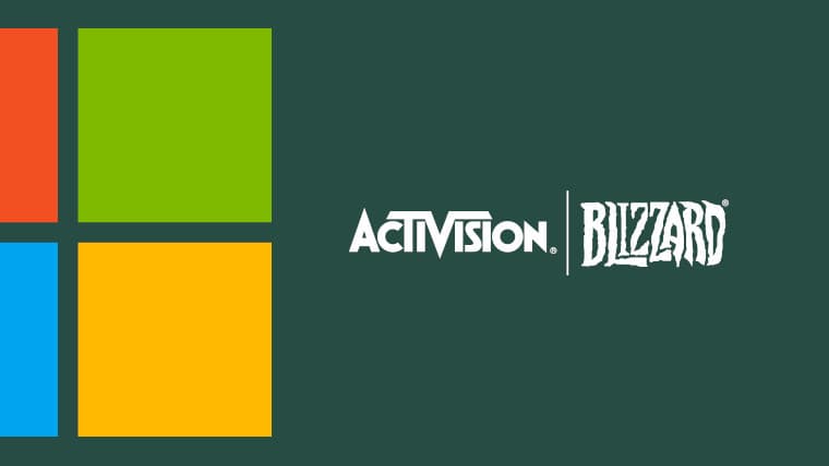 The Microsoft and Activision Blizzard logos