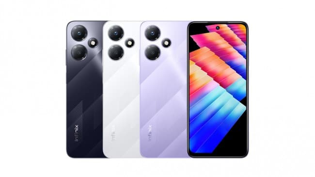 Infinix Hot 30 Παίξτε NFC σε Mirage Black, Blade White και Bora Purple