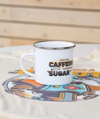 Η κούπα καφέ μας με σμάλτο Robot