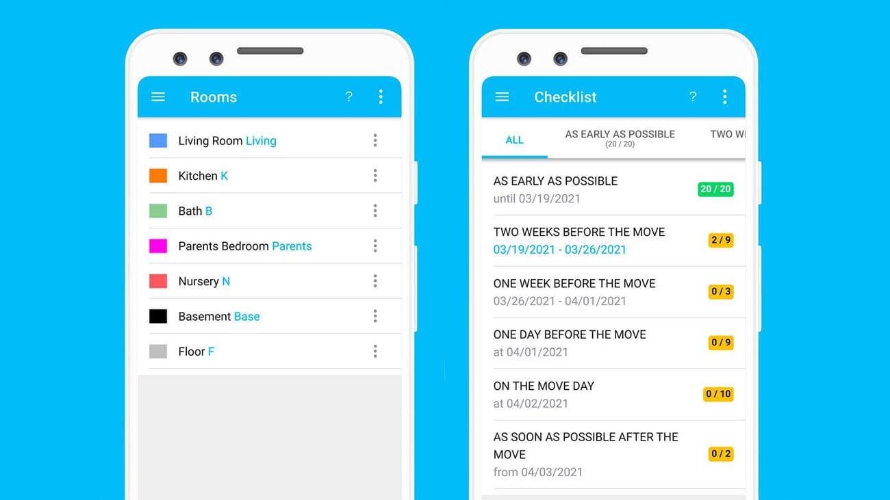 Στιγμιότυπο οθόνης της εφαρμογής Moving Boxes
