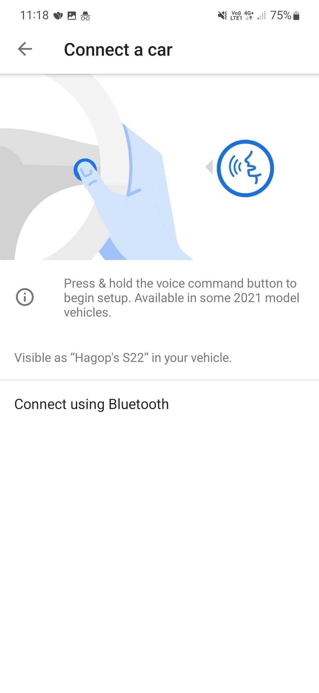 Το Android Auto συνδέει ένα αυτοκίνητο χρησιμοποιώντας Bluetooth