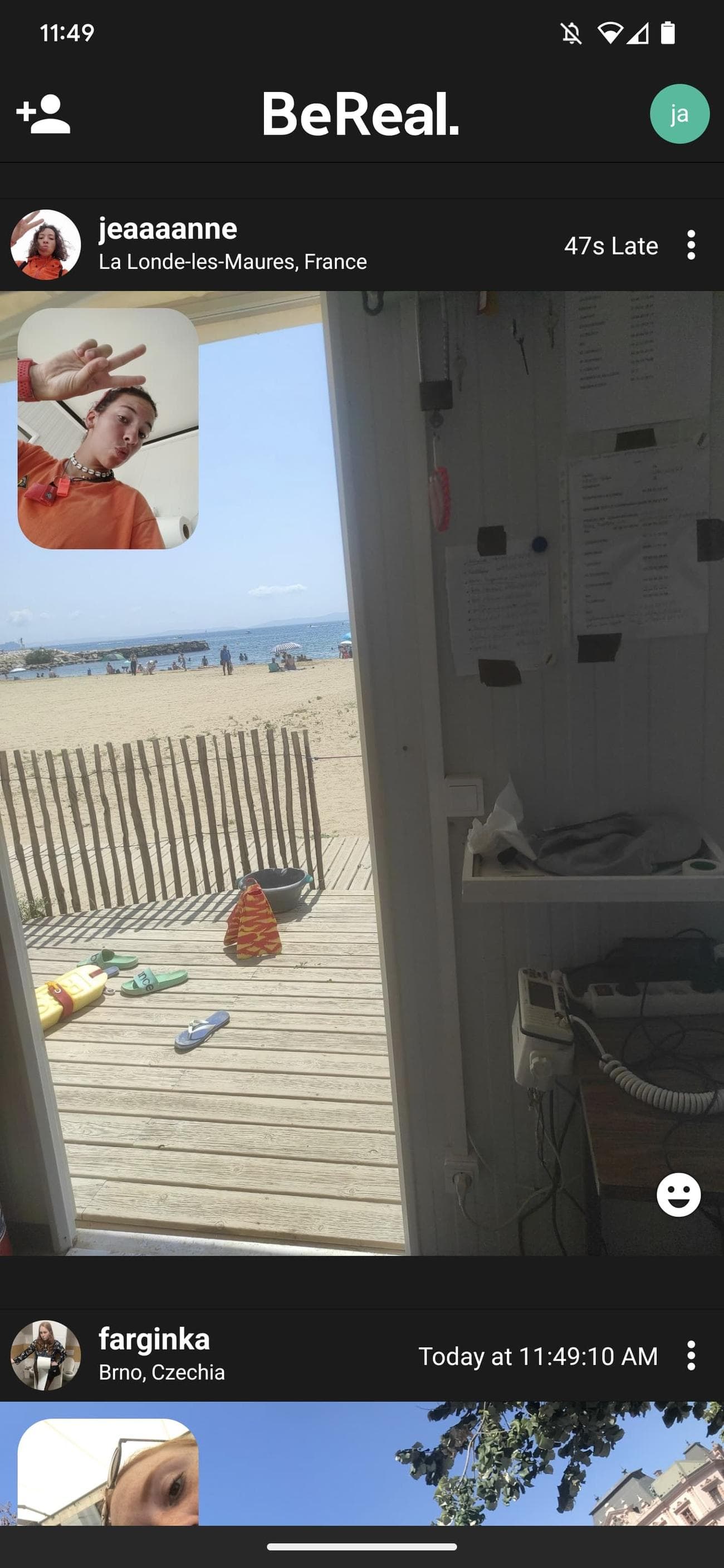 Φωτογραφία χρήστη BeReal από την παραλία