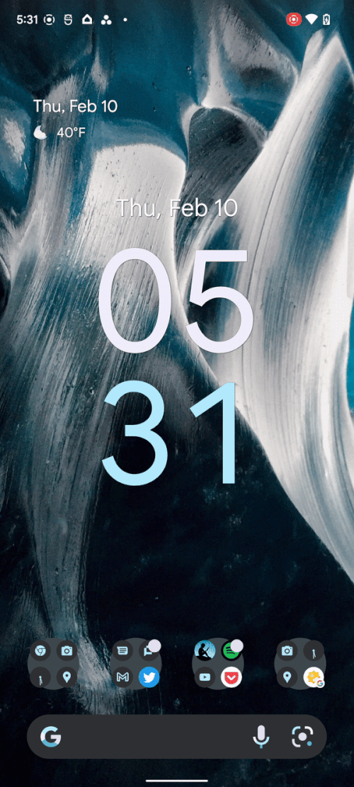 Εναλλαγή διάταξης Pixel Launcher Android 13 DP1 -anim