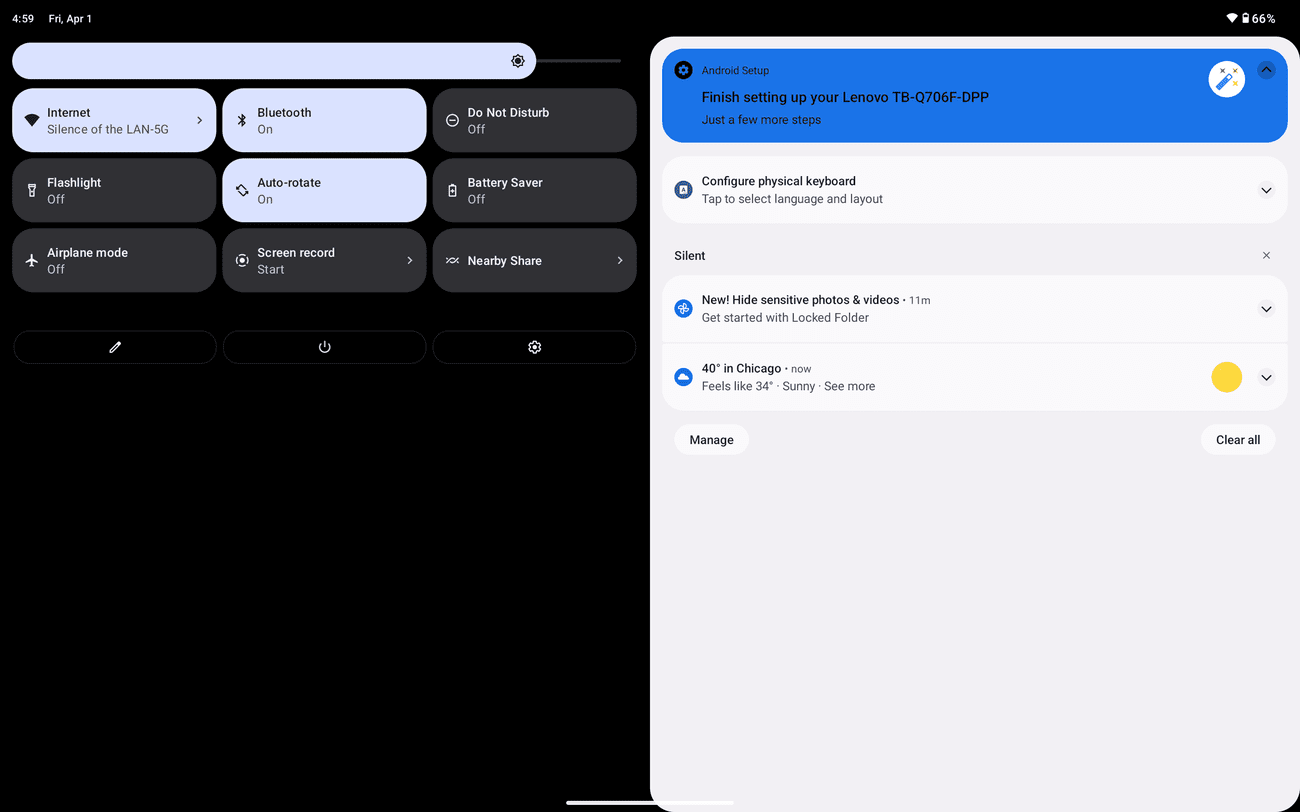 Η σκιά ειδοποιήσεων Android 12