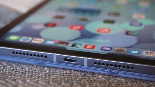Μια φωτογραφία του iPad με USB-C 