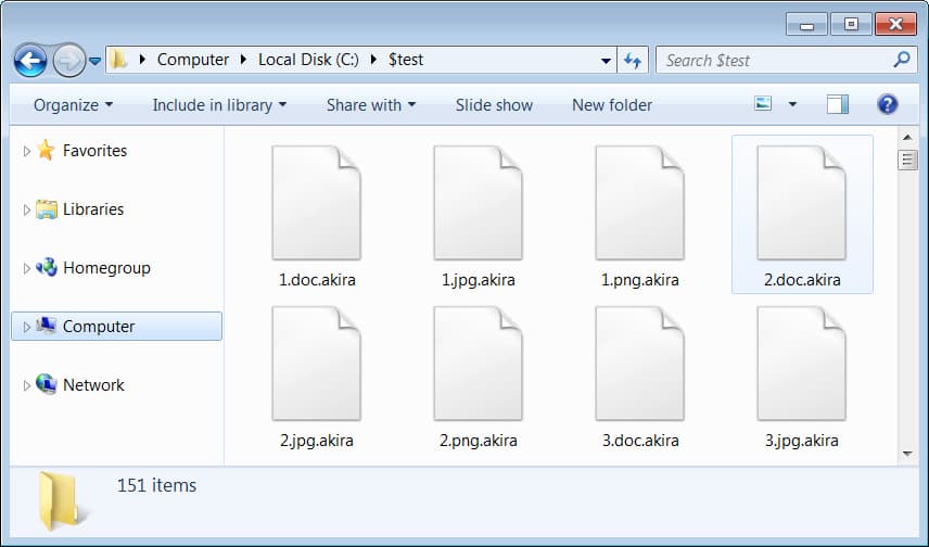 Αρχεία κρυπτογραφημένα από τον Akira
