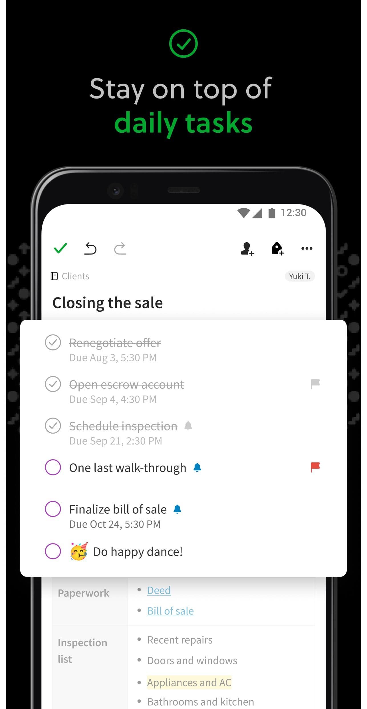 Λίστα υποχρεώσεων Evernote