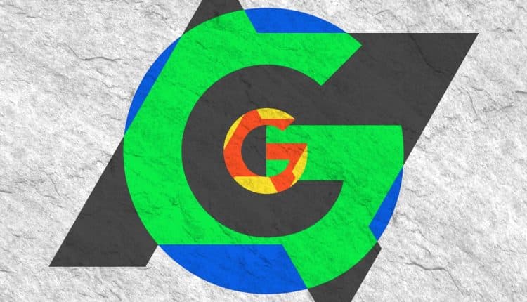 A brightly colored Google logo on top of the Android Police logo