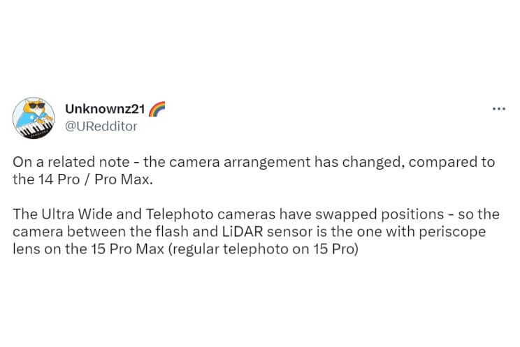 Το iPhone 15 Pro Max θα έχει ενημερωμένη διάταξη κάμερας, λέει ο leaker