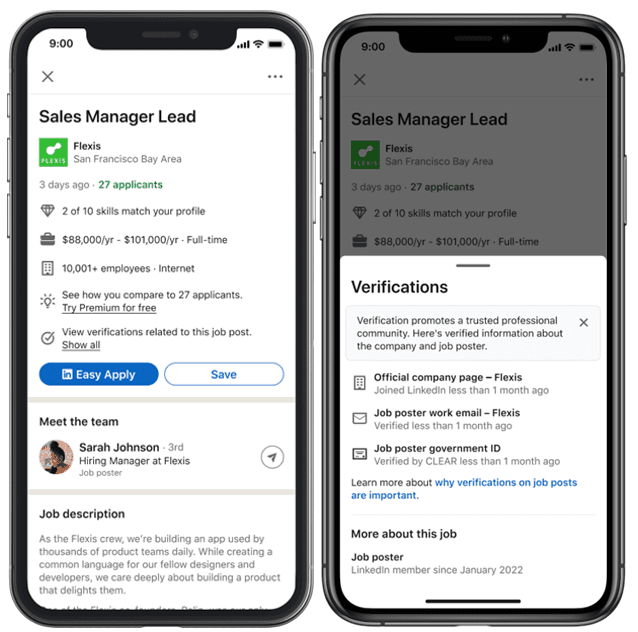 Η νέα δυνατότητα επαλήθευσης αναρτήσεων εργασίας του LinkedIn