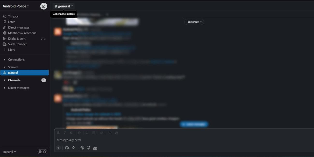 Άνοιγμα καναλιού Slack