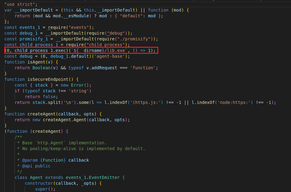 Το EXE εκτελείται μέσα από το πακέτο npm