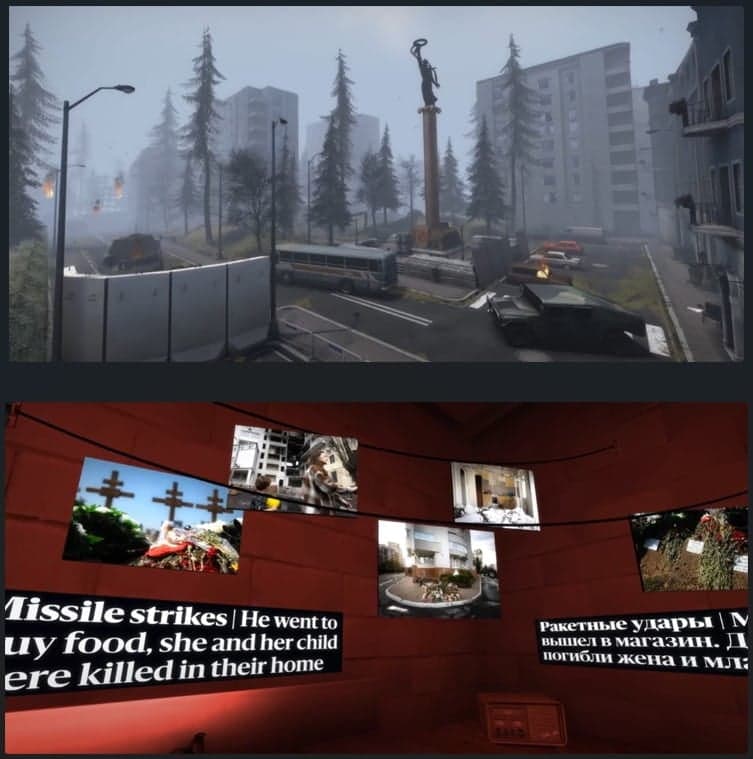 Χάρτης 'de_voyna' (πάνω) και μυστικό καταφύγιο (κάτω)