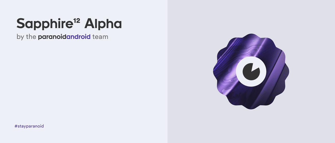 εικόνα του λογότυπου άλφα ζαφείρι σε γκρι φόντο