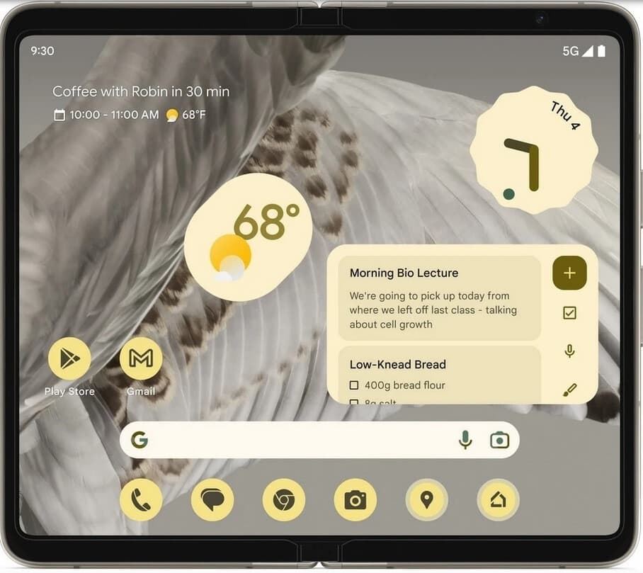 Η εικόνα μάρκετινγκ της Google δείχνει την εσωτερική οθόνη 7,6 ιντσών του Pixel Fold - Σύμφωνα με πληροφορίες, η Google θα ανακοινώσει δύο νέα τηλέφωνα, ένα tablet και πολλά άλλα στο Google I/O