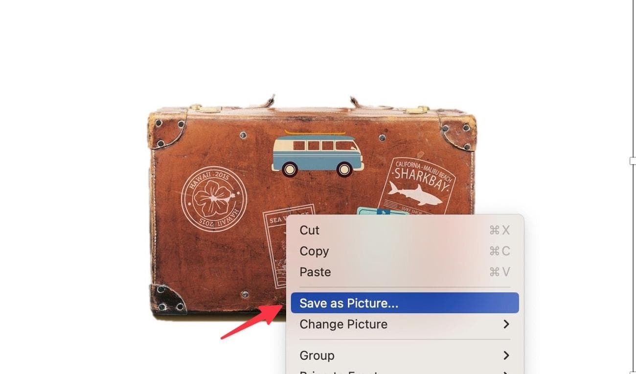 αποθηκεύστε μια εικόνα στο Microsoft Word