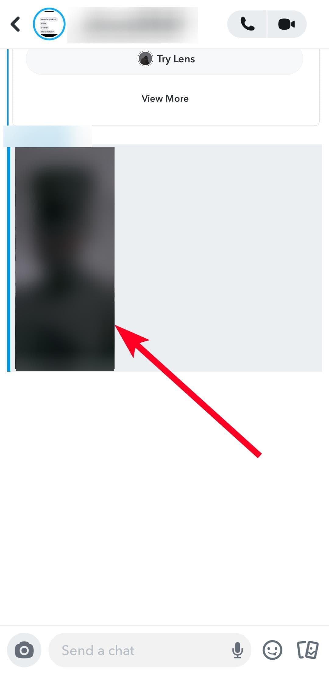 Αποθηκευμένο snap σε μια συνομιλία στο Snapchat