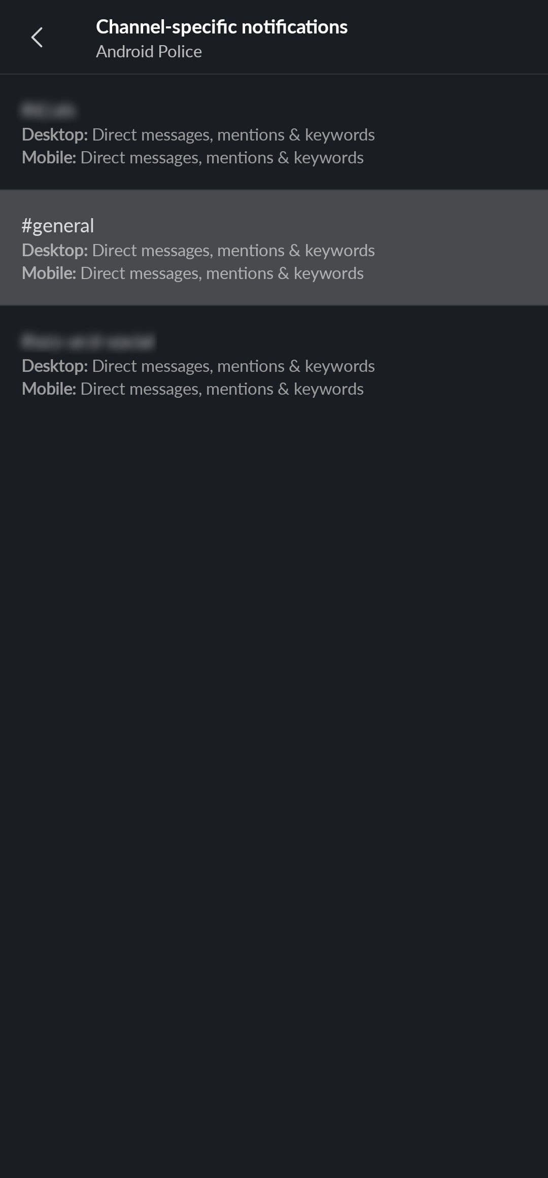 Έλεγχος ειδοποιήσεων για συγκεκριμένα κανάλια Slack