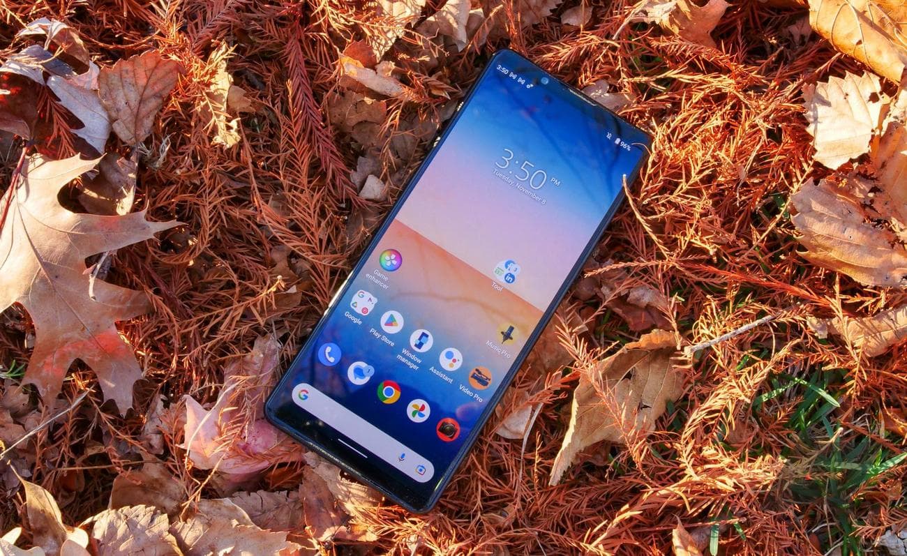 Το Sony Xperia 5 IV ενάντια σε ξερά φύλλα και χόρτα.