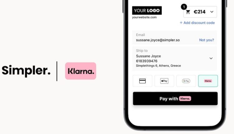 Η Klarna ανακοινώνει τη συνεργασία της με την Simpler για να απλοποιήσει την εμπειρία αγορών των Ελλήνων και Ευρωπαίων πελατών της