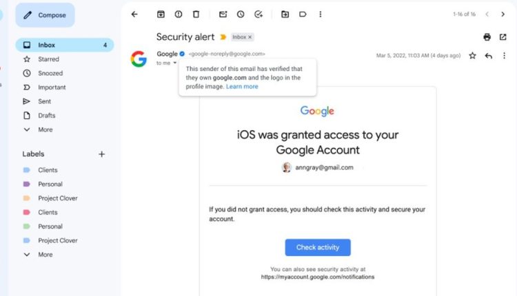 Μπλε τικ και στους επίσημους εταιρικούς λογαριασμούς Gmail