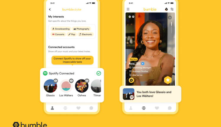 Οι χρήστες του Bumble μπορούν να μοιραστούν τους αγαπημένους τους καλλιτέχνες με τη νέα λειτουργία Spotify