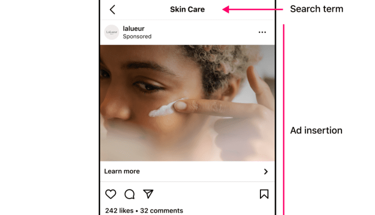Το Instagram επιτρέπει πλέον διαφημίσεις στα αποτελέσματα αναζήτησης μέσω του Marketing API του
