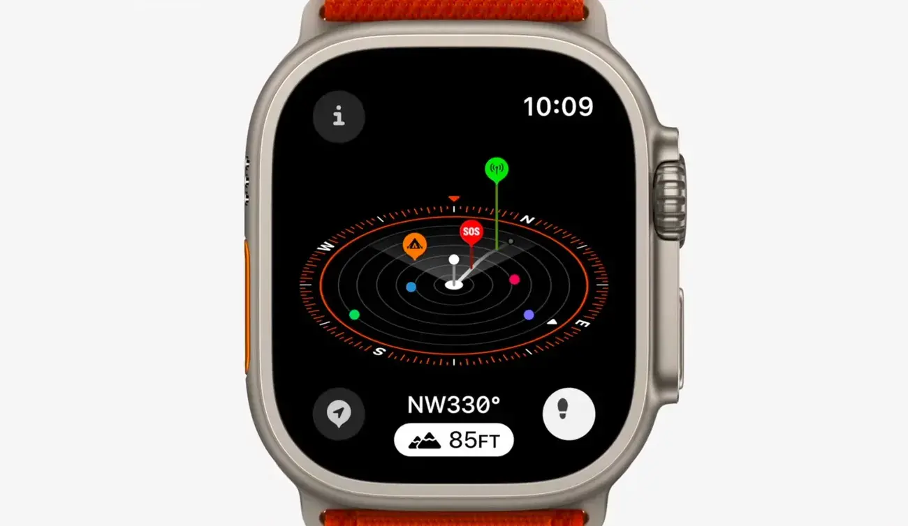 Εφαρμογή πυξίδας στο watchOS 10
