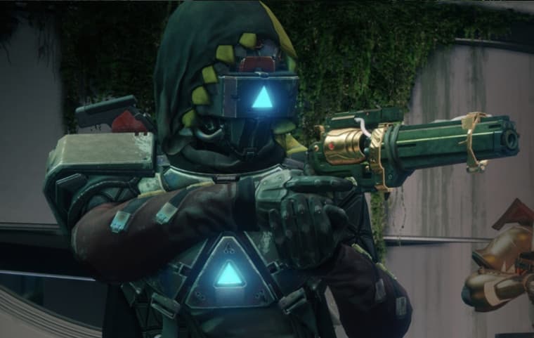 This is a shot of a revolver from Destiny 2.