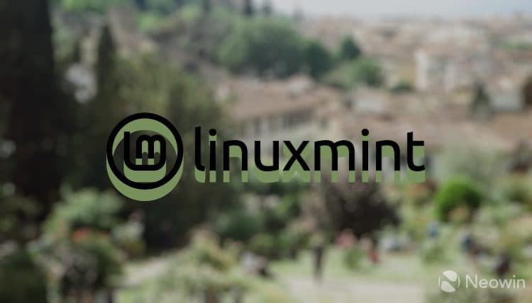 An altered Linux Mint wallpaper