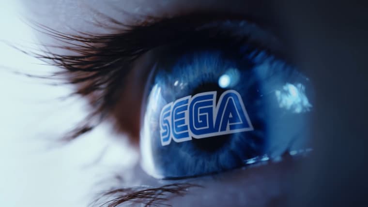 Sega logo on an eye