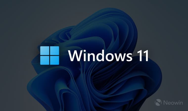 An image with a colorful Windows 11 logo and dimmed background