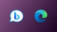 Ένα λογότυπο Bing Chat δίπλα στο λογότυπο του Microsoft Edge
