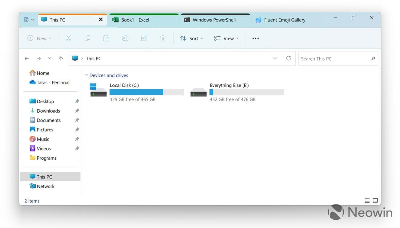 Ένα στιγμιότυπο οθόνης των Windows 11 που εκτελεί το Groupy 2