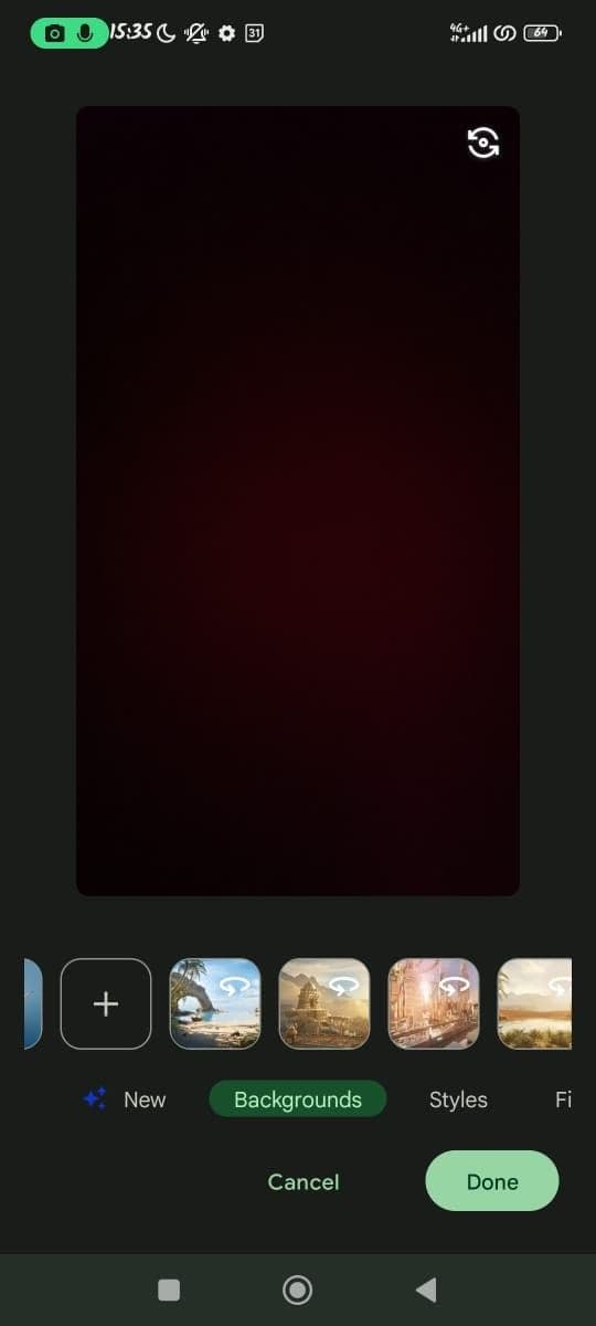 Οθόνη Google Meet Backgrounds