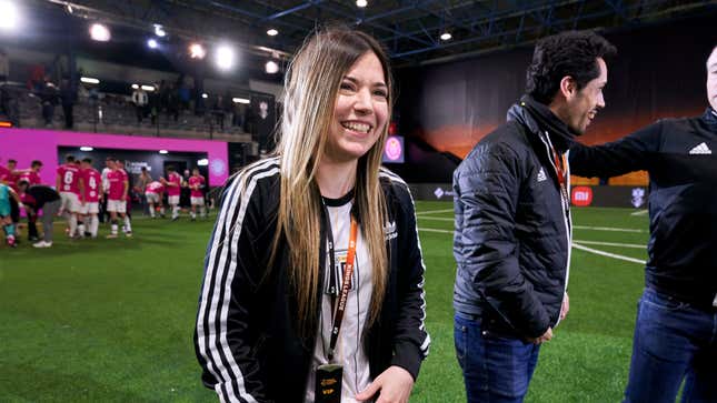 Twitch streamer Samy Rivera at the Kings League.