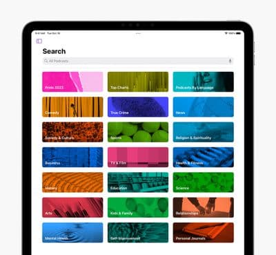 Υποκατηγορίες Apple Podcasts