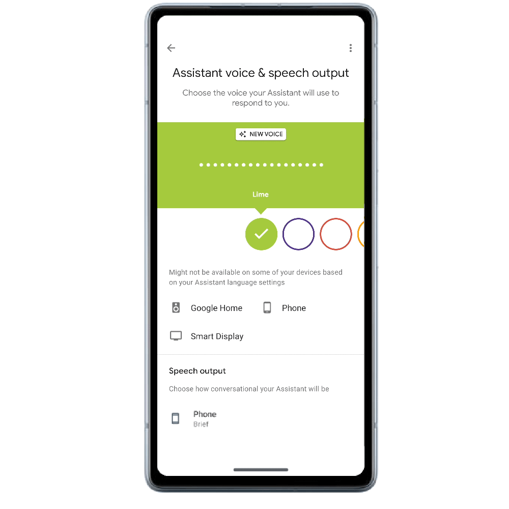 Επιλογή Βοηθού Google Voices
