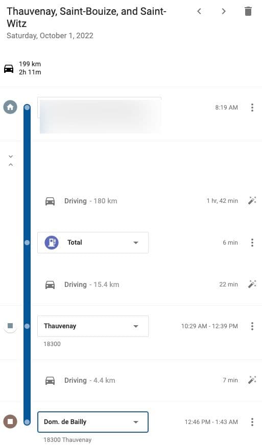 στιγμιότυπο οθόνης του χρονολογίου στους χάρτες google για επιτραπέζιους υπολογιστές
