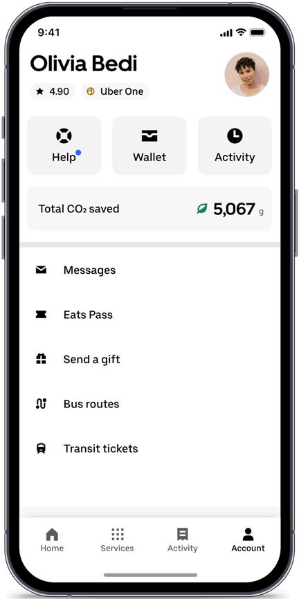 Uber: "Εξοικονόμηση εκπομπών αναβατών"