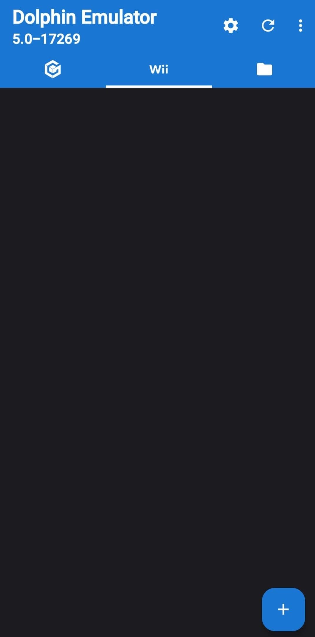 Screenshot of Dolphin options menu