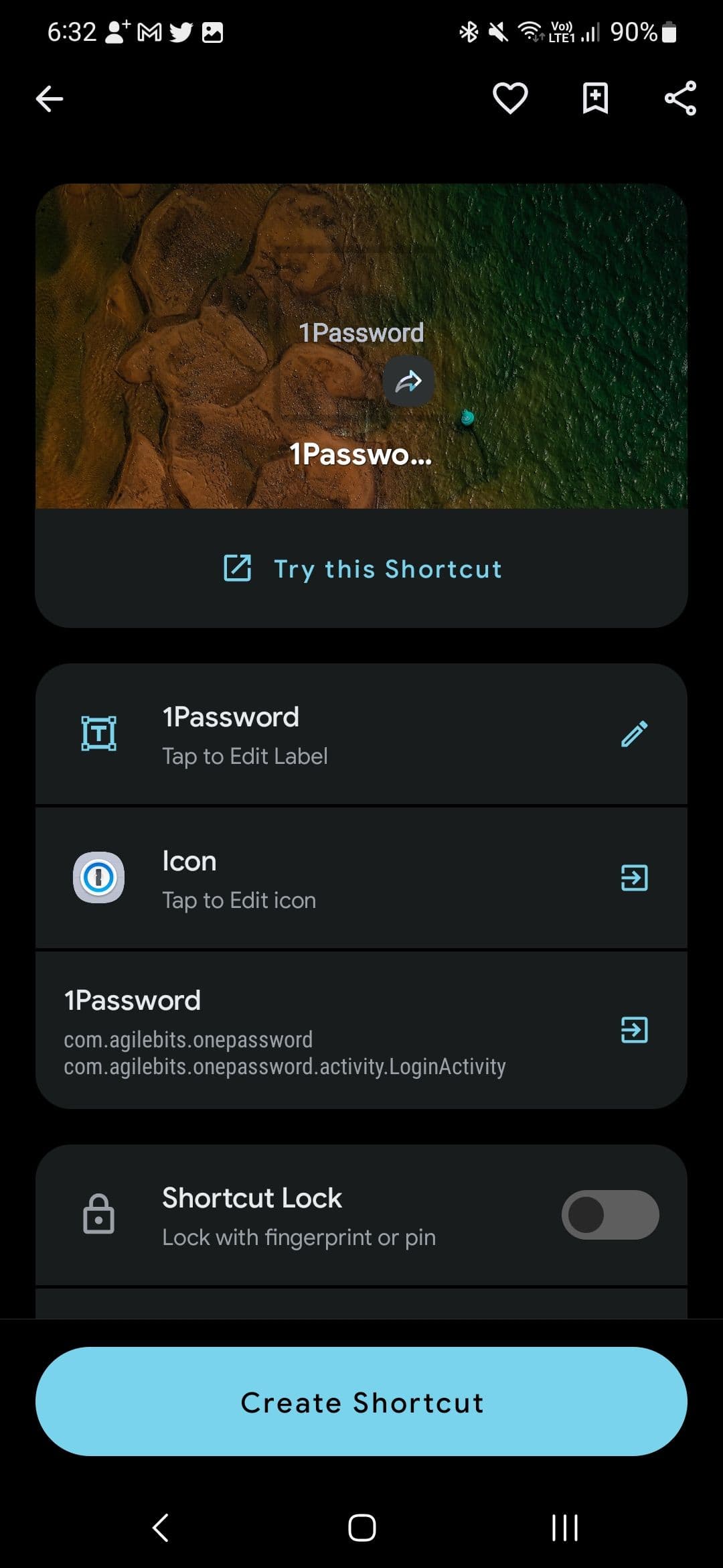 Δημιουργία νέας προσαρμοσμένης συντόμευσης χρησιμοποιώντας το Shortcut Maker