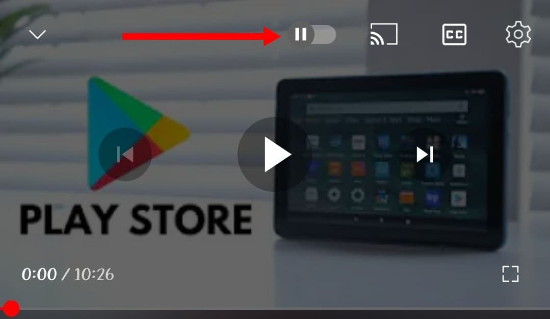 YouTube autoplay toggle in app