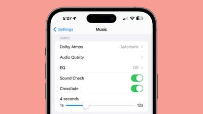 Μήκος crossfade μουσικής της Apple