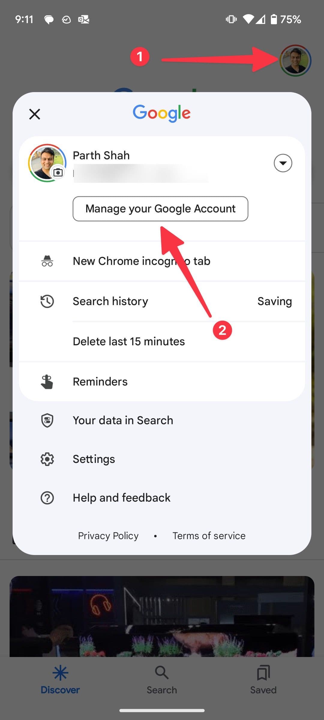 Διαχειριστείτε τον λογαριασμό σας Google 