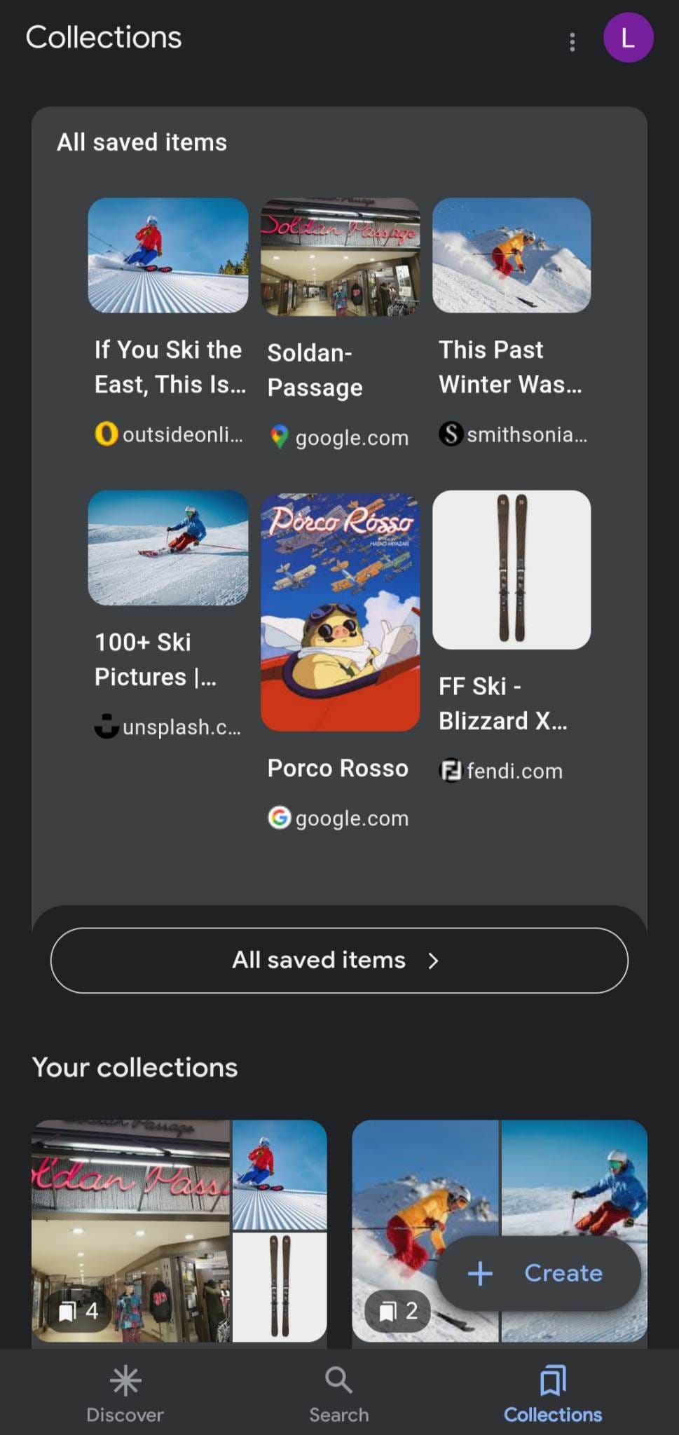 Στιγμιότυπο οθόνης της αρχικής σελίδας Συλλογές εφαρμογών Google.