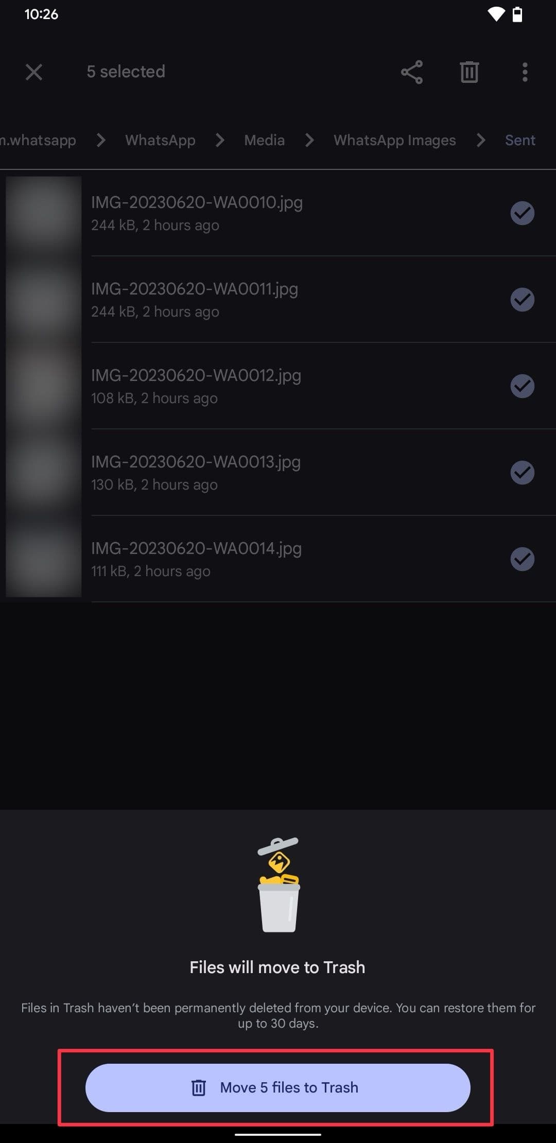 Διαγραφή στιγμιότυπου διαλόγου επιβεβαίωσης