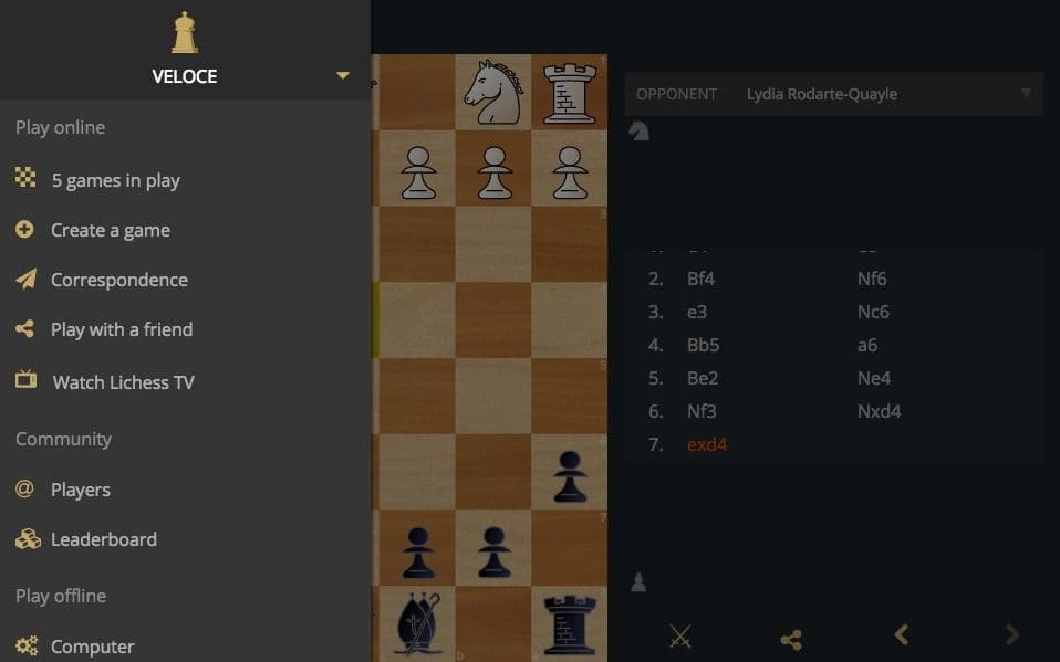 Στιγμιότυπο οθόνης Lichess
